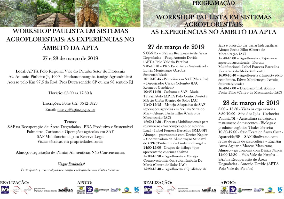 Workshop em SAFs Experiencias APTA